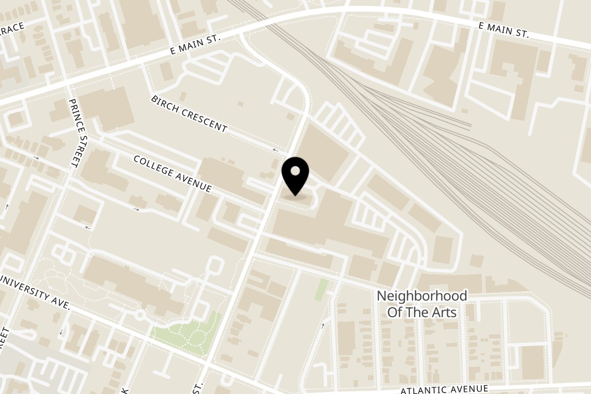 Map showing the location of The Grilled Cheese Factory Roc on 302 N Goodman St in Rochester